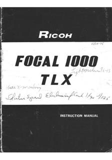 Ricoh Focal 1000 TLX manual. Camera Instructions.